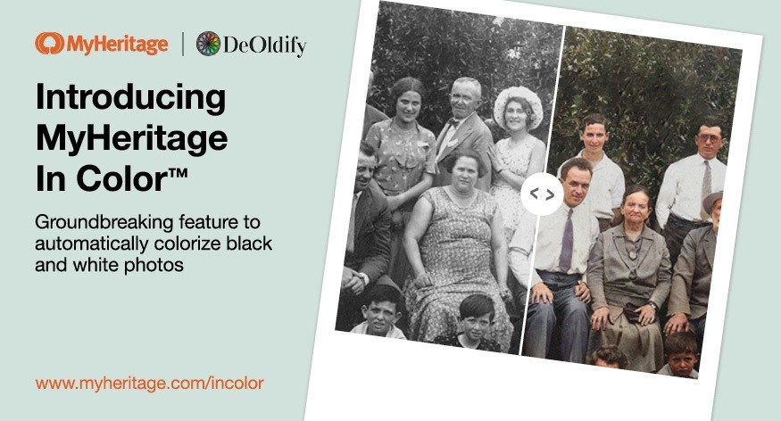 Mit MyHeritage In Color™ Schwarzweißfotos automatisch kolorieren