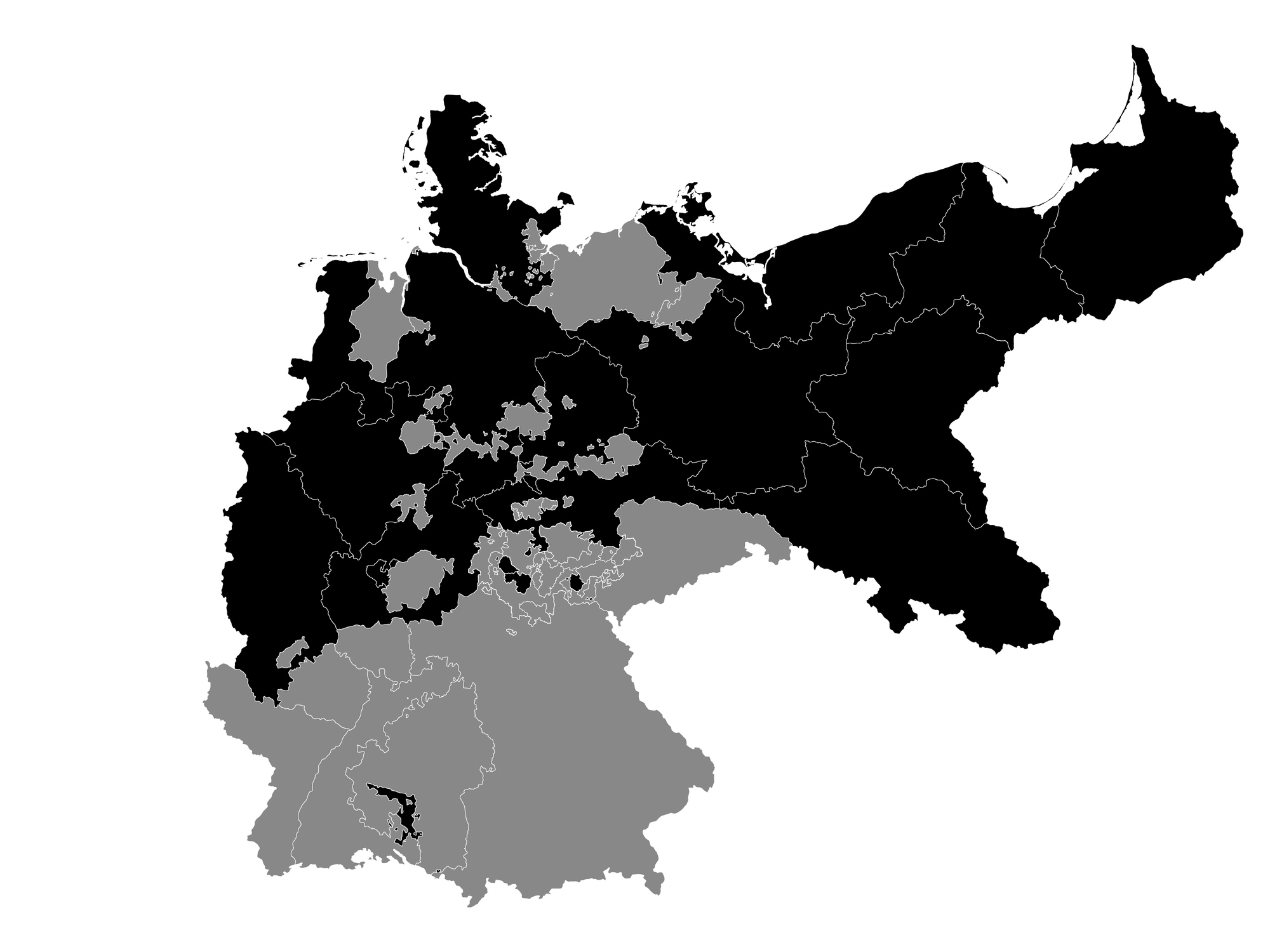 Vorfahren der Deutschen - Karte des Deutschen Reiches